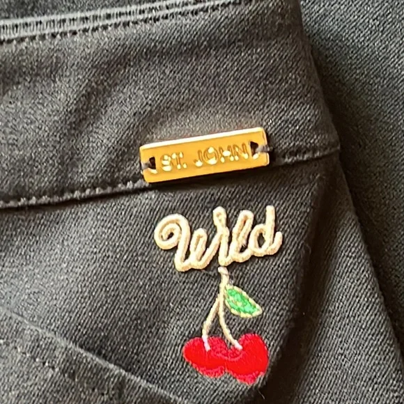 St.John Sport Wild Cherry Navy Pants - Picture 6 of 10